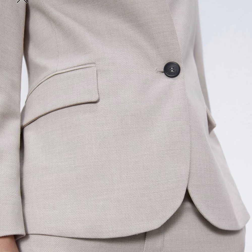 Zara Tailored Linen  Blazer - Picture 5 of 8